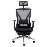 Fotoliu de birou CUSTO Dublin Pânză, plasă acrilică/ Black 