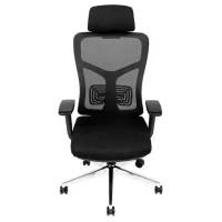 Fotoliu de birou CUSTO Genoa Pânză, plasă acrilică/ Black 