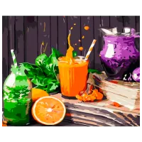 Картина по номерам Strateg Сок и лимонад GS779 50 x 40 см / Горизонтальная