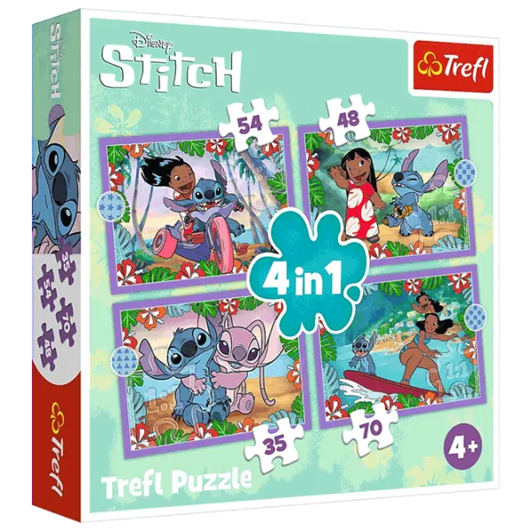 Puzzle Trefl Lilo & Stitch's Crazy Day 4+/ Numărul de piese: 207 photo 1
