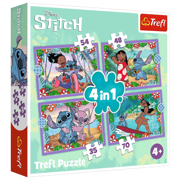 Puzzle Trefl Lilo & Stitch's Crazy Day 4+/ Numărul de piese: 207 photo 1