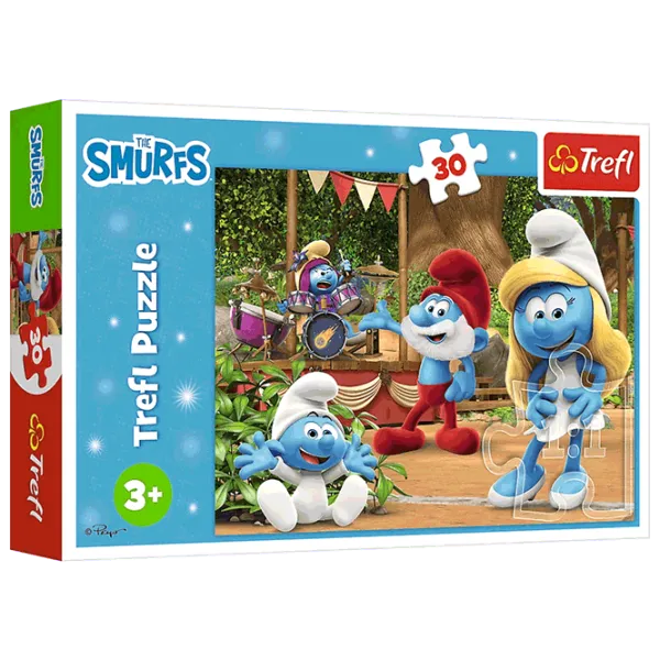 Puzzle Trefl Smurfette and the Smurfs 3+/ Numărul de piese: 30 photo 1 Puzzle Trefl Smurfette and the Smurfs 3+/ Numărul de piese: 30 photo 1