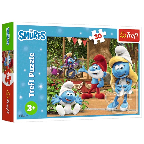 Puzzle Trefl Smurfette and the Smurfs 3+/ Numărul de piese: 30 photo 1 Puzzle Trefl Smurfette and the Smurfs 3+/ Numărul de piese: 30 photo 1