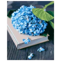 Картина по номерам Strateg Голубая гортензия GS1393 50 x 40 см / Вертикальная