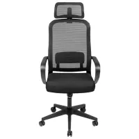 Fotoliu de birou CUSTO Leicester Pânză, plasă acrilică/ Black 