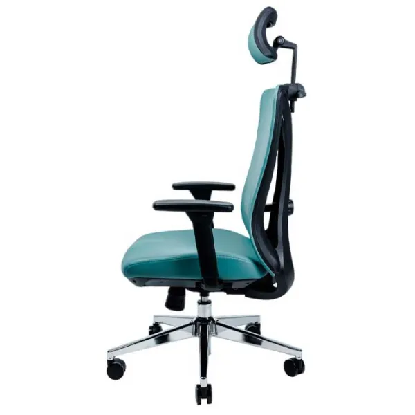 Fotoliu de birou CUSTO Lisabona Piele artificială/ Blue  photo 4 Fotoliu de birou CUSTO Lisabona Piele artificială/ Blue  photo 4