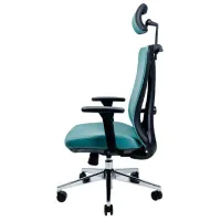 Fotoliu de birou CUSTO Lisabona Piele artificială/ Blue photo 3