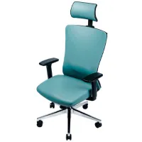 Fotoliu de birou CUSTO Lisabona Piele artificială/ Blue photo 5