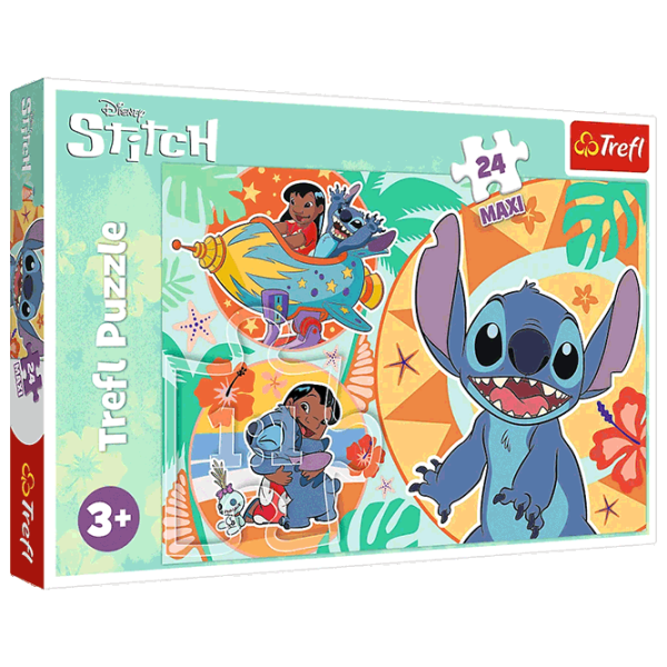 Puzzle Trefl Happy day of Lilo&Stitch 3+/ Numărul de piese: 24 photo 1