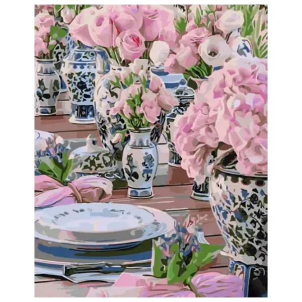 Pictură pe numere Strateg Set cu flori GS1096 50 x 40 cm / Verticală photo 1 Pictură pe numere Strateg Set cu flori GS1096 50 x 40 cm / Verticală photo 1