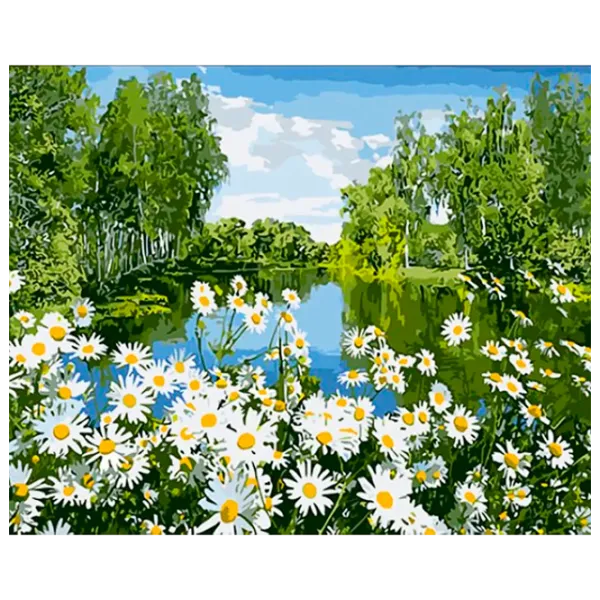 Картина по номерам Strateg Ромашки на берегу реки GS1631 50 x 40 см / Горизонтальная photo 1 Картина по номерам Strateg Ромашки на берегу реки GS1631 50 x 40 см / Горизонтальная photo 1
