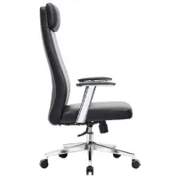 Fotoliu de birou CUSTO Malmo Piele artificială/ Black photo 3