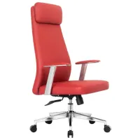 Fotoliu de birou CUSTO Malmo Piele artificială/ Red photo 2