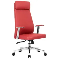 Fotoliu de birou CUSTO Malmo Piele artificială/ Red photo 3