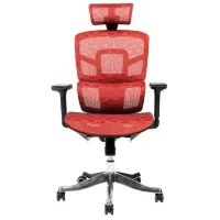 Fotoliu de birou CUSTO Porto  Plasă acrilică/ Red 