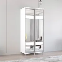 Dulap Mobildor-Lux ARON S 110 x 60 x 200 / PAL / Alb photo 2
