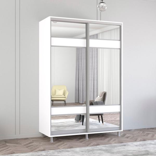 Dulap Mobildor-Lux ARON S 150 x 60 x 200 / PAL / Alb photo 2
