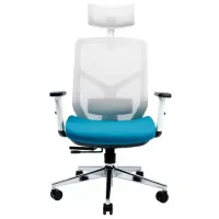 Fotoliu de birou CUSTO Nitra  Plasă acrilică/ Blue White