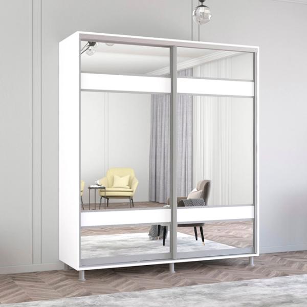 Шкаф Mobildor-Lux ARON S 200 x 60см x 200 / ЛДСП / Белый photo 2