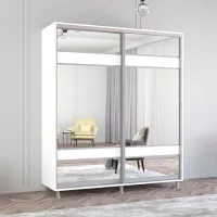 Dulap Mobildor-Lux ARON S 200 x 60 x 200 / PAL / Alb photo 2