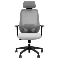 Fotoliu de birou CUSTO Zaragoza  Plasă acrilică/ Gray 