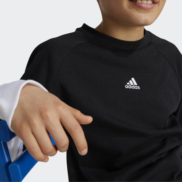 Tricouri unisex Adidas Street Jam 2-in-1 Long Sleeve Tee 176 / Black photo 5