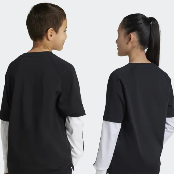 футболки унисекс Adidas Street Jam 2-in-1 Long Sleeve Tee 128 / Черный photo 2