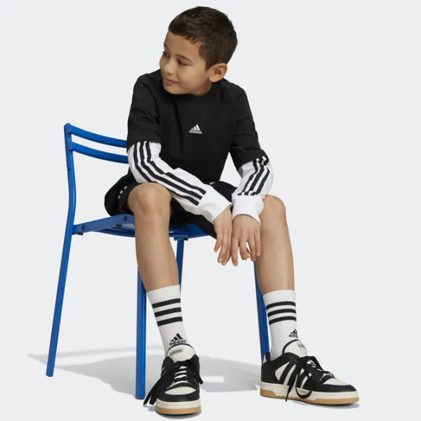 футболки унисекс Adidas Street Jam 2-in-1 Long Sleeve Tee 128 / Черный photo 5