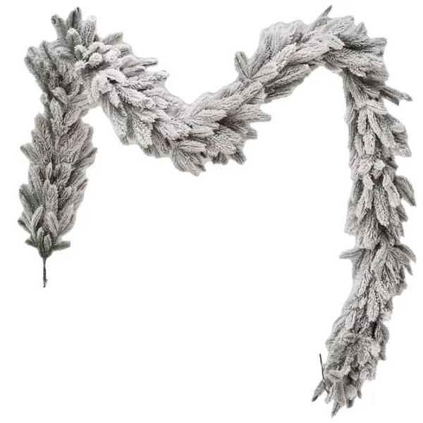 Еловая ветка DiviTrees Garland Premium SNOW / Зеленый photo 1