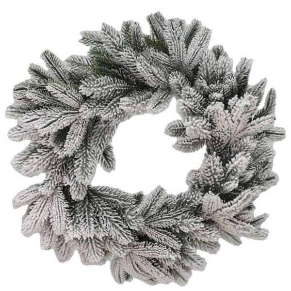 Новогодний венок DiviTrees Crown Premium SNOW / Белый photo 1