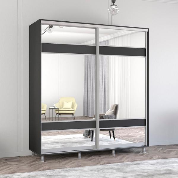 Dulap Mobildor-Lux ARON S 200 x 60 x 220 / PAL / Antracit photo 3