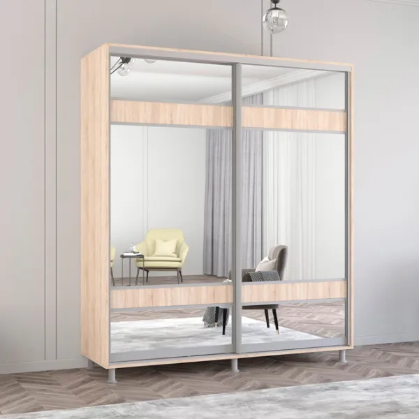 Шкаф Mobildor-Lux ARON S 190 x 60см x 210 / ЛДСП / Sonoma photo 3