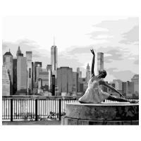 Картина по номерам Strateg Балерина в Нью Йорке DY430 50 x 40 см / Горизонтальная