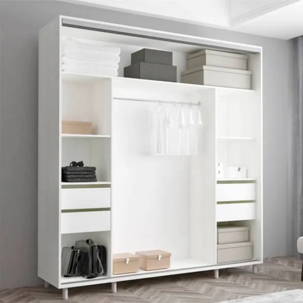 Dulap Mobildor-Lux ARON P 190 x 60 x 210 / PAL / Alb photo 2