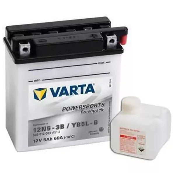 Вспомогательный аккумулятор Varta YB5L-B 60A / 5 Ач  photo 1