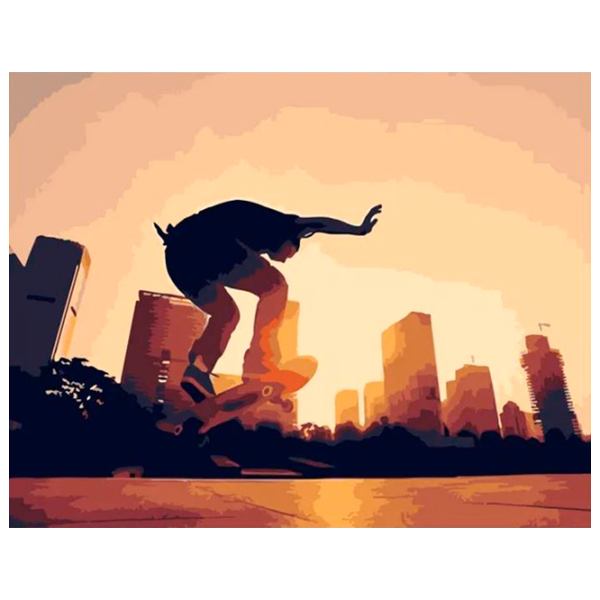 Pictură pe numere Strateg Parkour pe fundalul orașului DY112 50 x 40 cm / Orizontală photo 1 Pictură pe numere Strateg Parkour pe fundalul orașului DY112 50 x 40 cm / Orizontală photo 1