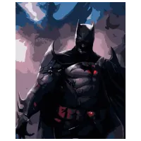 Картина по номерам Strateg Силуэт Бэтмена DY166 50 x 40 см / Вертикальная