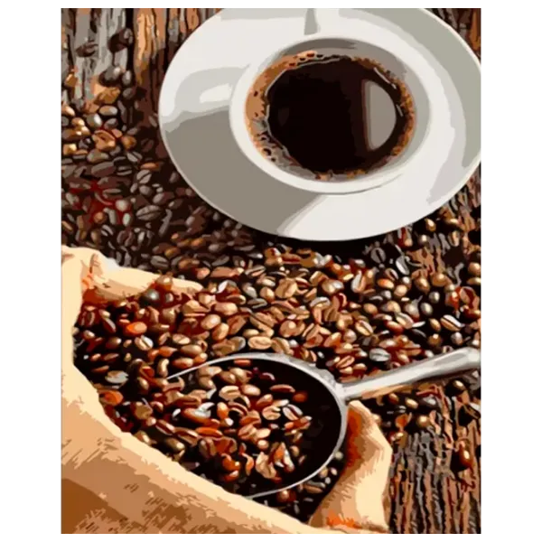 Pictură pe numere Strateg Cafea incredibilă DY400 50 x 40 cm / Verticală photo 1 Pictură pe numere Strateg Cafea incredibilă DY400 50 x 40 cm / Verticală photo 1
