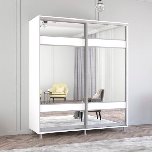 Dulap Mobildor-Lux ARON S 200 x 60 x 210 / PAL / Alb photo 3