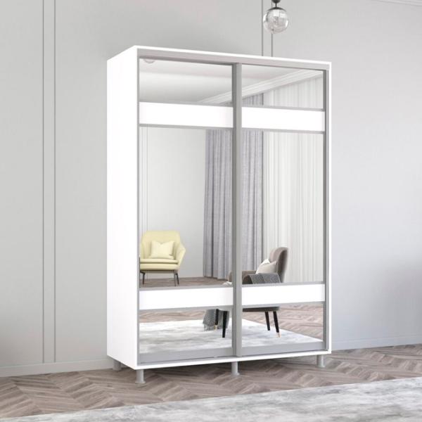 Шкаф Mobildor-Lux ARON S 180 x 60см x 240 / ЛДСП / Белый photo 2