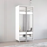 Dulap Mobildor-Lux ARON S 100 x 60 x 230 / PAL / Alb photo 3