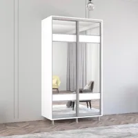 Dulap Mobildor-Lux ARON S 120 x 60 x 230 / PAL / Alb photo 3