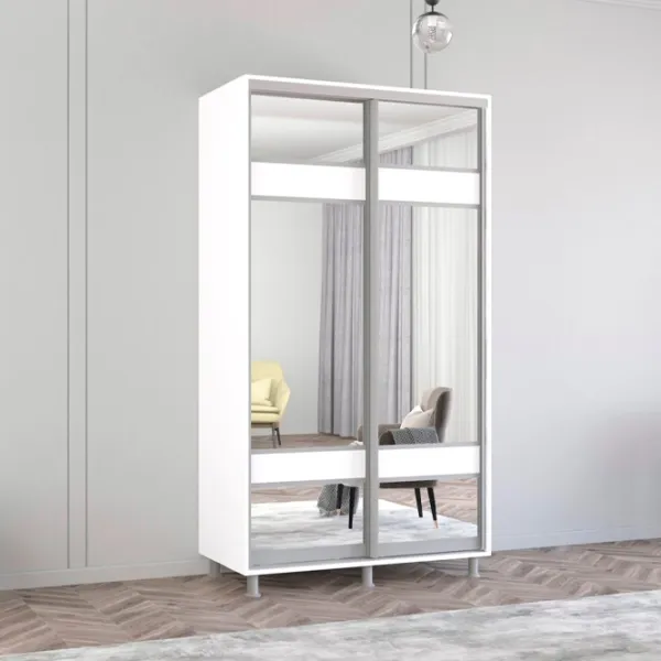 Dulap Mobildor-Lux ARON S 130 x 60 x 230 / PAL / Alb photo 3