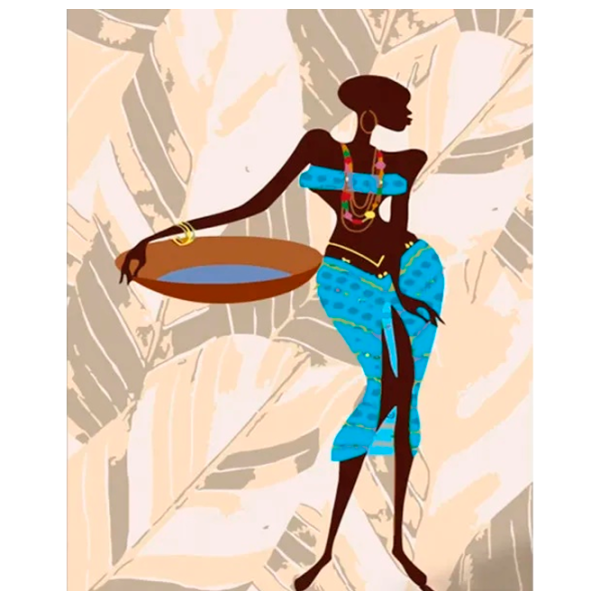 Pictură pe numere Strateg Cultura africană DY431 50 x 40 cm / Verticală photo 1