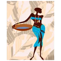 Картина по номерам Strateg Африканская культура DY431 50 x 40 см / Вертикальная