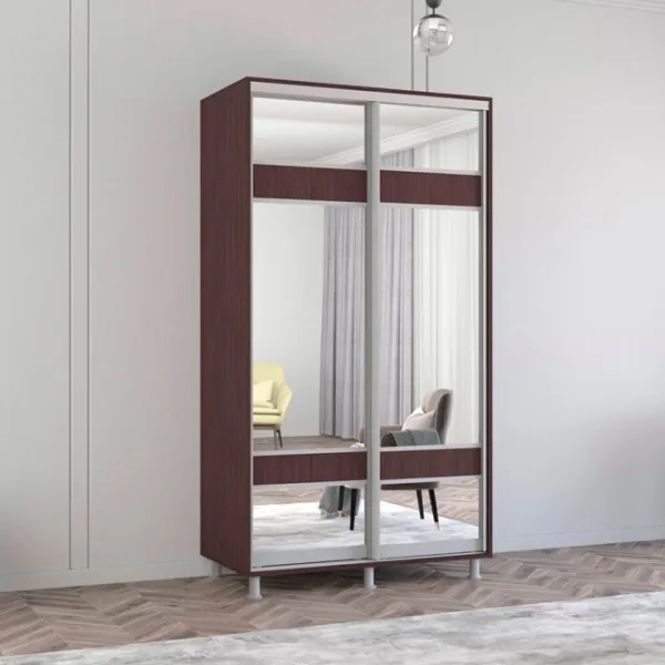 Шкаф Mobildor-Lux ARON S 130 x 60см x 200 / ЛДСП / Венге photo 3