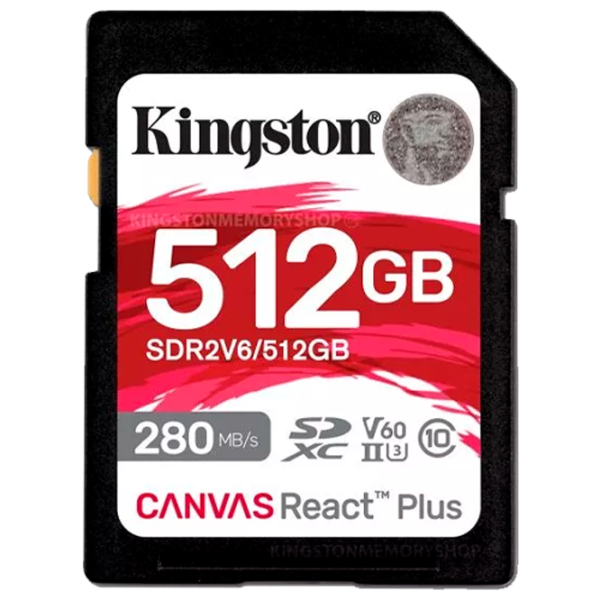 Карта памяти Kingston Canvas React Plus V60 512 ГБ SD / Class10 photo 1