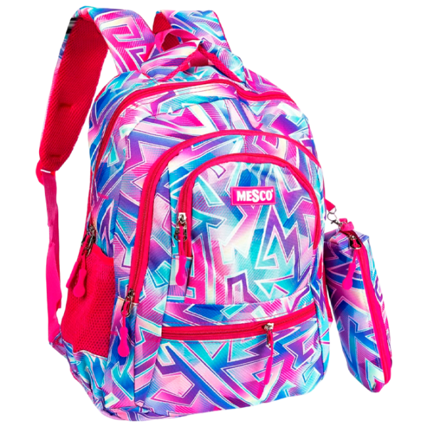Ghiozdan pentru copii Mesco Mes231607D  / Multicolor Pink /  photo 1