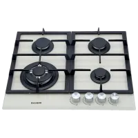 Plită încorporabilă pe gaz Bauer GH-604 BG03B Sticlă călită / Beige