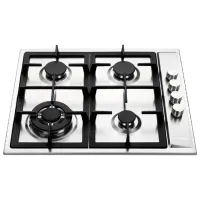 Plită încorporabilă pe gaz Bauer GH-604 SS01 Inox / Inox